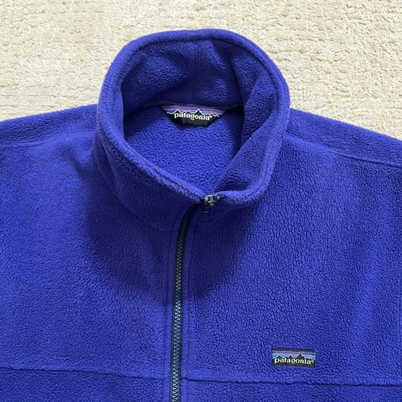 Vintage Patagonia Made in USA Fleece Bomber fit Full Zip Jacket - Picture 3 of 10